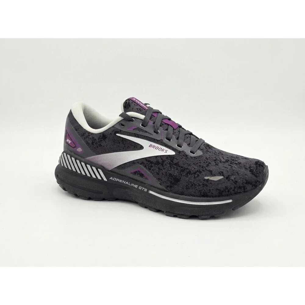 Brooks Adrenaline GTS 23 Black Purple Womens Sz 8B Running Training Shoes ⚡️